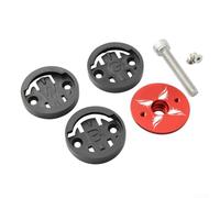 Lightweight Aluminum Alloy Headset Cover and Computer Mount for Bikes Using For Wahoo or For Garmin Brackets (Red)