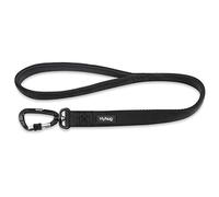 Lightweight Aluminum Alloy Hook Buckle, High-grade Upgraded Traffic Durable Nylon 24 inch Short Leash, with soft Neoprene Lining Handle, Professional Training(24 Inch Long, Black)