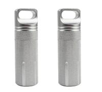 Lightweight Aluminum Alloy Pill Organizer Pocket Pill Box Waterproof Container Medicine Keychain Outdoor Medication Storage Box