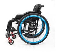 Lightweight Aluminum Alloy Wheelchair for Adults - Self-Propelled Manual with Handbrakes, Quick Release Wheels, Folding Design - Mobility Aid for Disabilities