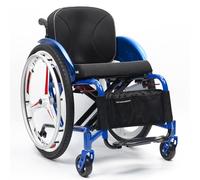 Lightweight Aluminum Alloy Wheelchair,Sports,Self-propelled Portable Manual Wheel Chair,Folding Transport,with Handbrakes and Quick Release Rear Wheels
