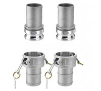 Lightweight Aluminum Camlock Fittings Package Includes Type A Male and Type D Female for Broad Industrial Hose System Compatibility (1)
