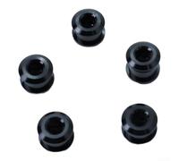 Lightweight Aluminum Chainring Screws 5-Pack Black | 7075 aluminum alloy, CNC precision threads, 12x6.5mm size, fits MTB and road bikes, lightweight durability