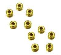 Lightweight Aluminum Chainring Screws 5-Pack Black | 7075 aluminum alloy, CNC precision threads, 12x6.5mm size, fits MTB and road bikes, lightweight durability