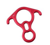 Lightweight Aluminum Figures 8 Descender for Rock Climbing & Rappelling Smooth Design Aluminum Alloy Eight Descender Rock Climbing Rappelling Device Multi Purpose Lightweight Equipment Mountain Gear