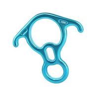 Lightweight Aluminum Figures 8 Descender for Rock Climbing & Rappelling Smooth Design Aluminum Alloy Eight Descender Rock Climbing Rappelling Device Multi Purpose Lightweight Equipment Mountain Gear