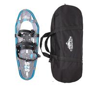 Lightweight Aluminum Frame Snowshoes with Dual Ratchet Bindings, Nylon Heel Strap, HDPE Decking, Includes Heavy Duty Carry Bag, Available in Adult and Kids Sizes, 19", Blue, Snowshoe Only