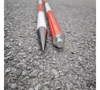 Lightweight Aluminum GPS Survey Pole, Sectional Prism Pole 10ft to 50ft for Construction Layout, Road/Pipeline Staking, Foundation Elevation Measurement Tool(19.7ft/6m)