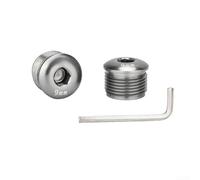Lightweight Aluminum Pedal Dust Cover for Bicycle Pedals with 14mm Internal Thread M14x1 Standard Fit (9MM Titanium Color)