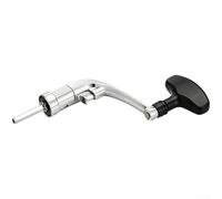 Lightweight Aluminum Reel Handle 8x4x2.5cm Silver for gunmetal | Quick one-button fold, easy storage, portable design, fits tackle boxes, ideal for travel