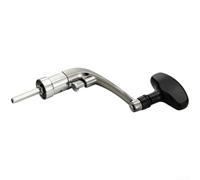 Lightweight Aluminum Reel Handle 8x4x2.5cm Silver for gunmetal | Quick one-button fold, easy storage, portable design, fits tackle boxes, ideal for travel