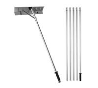 Lightweight Aluminum Roof Snow Tool with Smooth Rolling Wheels and Ergonomic Grip for Easy Single or Two Story Homes Lightweight Aluminum Roof Snow Tool with Smooth Rolling