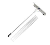 Lightweight Aluminum Roof Snow Tool with Smooth Rolling Wheels and Ergonomic Grip for Easy Single or Two Story Homes Lightweight Aluminum Roof Snow Tool with Smooth Rolling