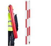 Lightweight Aluminum Survey Pole & Grade Rod for Land Surveying, Road Work & Water Well Depth Gauge, High-Visibility Markings, 5 Meters Long