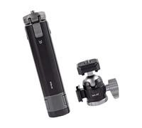 Lightweight Aluminum Tripod With Double Cold Shoe Mounts And Two Section Extension For DSLR Cameras Adjustable Height Camera Tripod For Outdoor