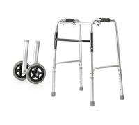 Lightweight Aluminum Walking Frame with Wheels Elderly Disability Walking Aid, Double Comfort, Folding Design