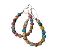Lightweight And Colorful Natural Stone Earrings Elegant Beaded Ear Pendant Accessory Ideal For Parties And Music Event Unique Gemstones Dangles