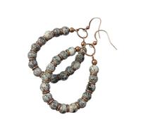 Lightweight And Colorful Natural Stone Earrings Elegant Beaded Ear Pendant Accessory Ideal For Parties And Music Event Vintage Jewelry
