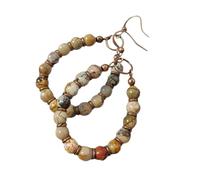 Lightweight And Colorful Natural Stone Earrings Elegant Beaded Ear Pendant Accessory Ideal For Parties And Music Event Vintage Jewelry