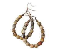 Lightweight And Colorful Natural Stone Earrings Elegant Beaded Ear Pendant Accessory Ideal For Parties And Music Event Vintage Jewelry