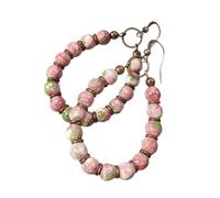 Lightweight And Colorful Natural Stone Earrings Elegant Beaded Ear Pendant Accessory Ideal For Parties And Music Event Vintage Jewelry