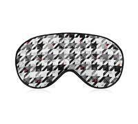 Lightweight and Comfortable Abstract Modern Striped Houndstooth Black Art Eye Mask for Naps Travel Work, Eyeshade for Boys Girls, BlockLight