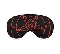 Lightweight and Comfortable Baphomet Satanic Goat Head with Third Eye Art Sleeping Eye Mask for Girls Women Kids, Eyeshade with Adjustable Strap Sleeping Eye Mask Plane Eye Cover for Travel