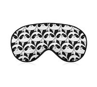 Lightweight and Comfortable Cute White and Black Panda Animal Patterns Eye Mask for Kids Teens Girls Women, D Eye Cover with Elastic Strap Lunch Break Traveling Sleeping Eye Mask Cover