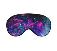 Lightweight and Comfortable Eye Mask Blindfold Eyeshade for Boys Girls, Purple Clouds Galaxy Art Sleeping Mask for Night Sleeping Trip Dry Eye, Machine Washable