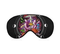 Lightweight and Comfortable Magical Mushrooms Trip Art Sleeping Eye Mask for Night Sleeping Travel Blindfold Game, Eyeshade for Men & Women, BlockLight