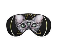 Lightweight and Comfortable Magical Sphynx Third Eye Cat Art Sleeping Eye Mask for Sleeping Trip Work, Eye Cover for Boys Girls, Relieve Eye Stress