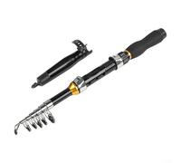 Lightweight and Compact Telescopic Fishing Rod, Perfect for Anglers on the Move (1.2M Black)