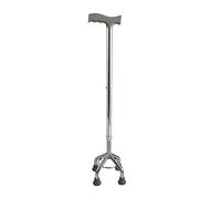 Lightweight and Portable Multifunctional Elderly Telescopic Height-Adjustable Four-Legged Electroplated Cane for The