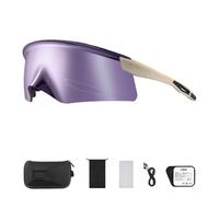 Lightweight Anti Glares Motorcycle Glasses with View & Secure Fit Unbreakable Bike Glasses for Long Distance Rides Cycling Sunglasses