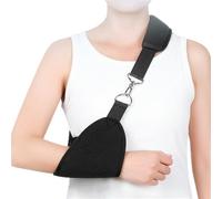 Lightweight Arm Sling for Adult Shoulder Support, Breathable Forearm Immobilizer Bracket for Left Right Hand Stability During Daily Activities, Adjustable Strap Comfort Design MenWomen(Black)
