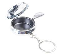 Lightweight Ashtray Keychain Fire Retardant Ashes Holder Chain Smoking Box Pendant Everyday Ash Container, フリーサイズ