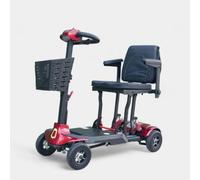 Lightweight Auto Folding Mobility Scooter with Suspension (Red)