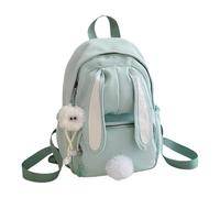 Lightweight Backpack For Girls Cute Bunny Ear Design School Daypack For Middle Schoolers And Outdoor Adventures (Green One Size)