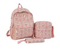 Lightweight Backpack with Bow Pattern, Two Shoulder Straps for Everyday Use, Modern Casual Style, Compact but Spacious Daypack, Versatile Combinable with (30 cm x 38 cm x 13 cm)