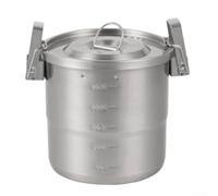 Lightweight Backpacking Pot 3L for Mountain Use | Spacious 3L volume, feeds 2-3 people, ideal for group camping, compact storage, for durable handle(Double-ear Style)