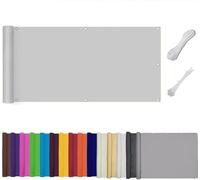 Lightweight Balcony - UV Protection, Windproof, Waterproof for Garden, Patio, Deck - Easy Cable Tie Installation (0.7x6m Light Gray)