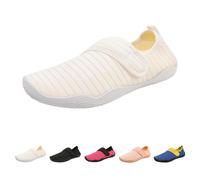 Lightweight Barefoot Aqua Shoes Womens Slip on Beach Five Fingers Wading Sneakers Non-Slip Quick Dry Breathable Swim Shoes for Surfing, Running, Driving, Pool, Yoga Size 3.5 White