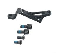 Lightweight Bike Caliper Mount Adapter 180mm Black Finish | CNC machined alloy, post to flat mount, 160mm for rotor compatible, includes screws, black anodized(180MM)