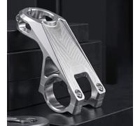 Lightweight Bike Stem 60mm -65 Degree Aluminum Alloy 6061 CNC Mountain Bicycle Riser for DH Racing, Anti-Slip Precision Control(grey 35mm)