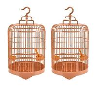 Lightweight bird cage set, 2 Pcs Round Hanging Parrot Cage 16x12x8 cm