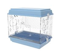 Lightweight bird cage set, Acrylic Bird Cage Multicolor 47x30x42.5cm For Parrots Lovebirds Canaries Indoor Outdoor(Blue)