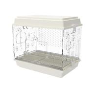 Lightweight bird cage set, Acrylic Bird Cage Multicolor 47x30x42.5cm For Parrots Lovebirds Canaries Indoor Outdoor(White)