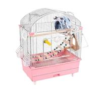 Lightweight bird cage set, Bird Cage Acrylic Pull-Out Tray Indoor Outdoor Multicolor 45x28x58cm(Pink)