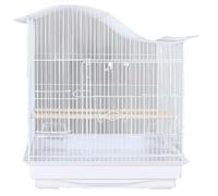 Lightweight bird cage set, Bird Cage For Parrots Parakeets Lovebirds Ringneck Canaries Metal And Plastic White
