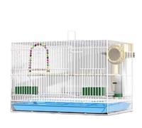 Lightweight bird cage set, Metal Folding Extra Bird Cage For Parrots And Small Birds Multicolor(White)